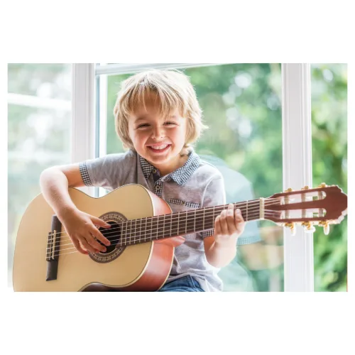 Three-quarter size acoustic guitar for children